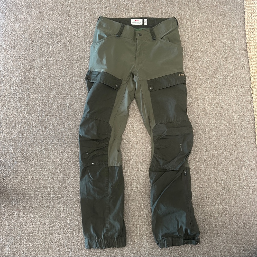 Fjallraven Women's Keb Trousers in Two-Tone Olive Green